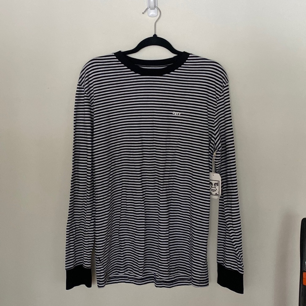 OBEY long sleeve stripe shirt